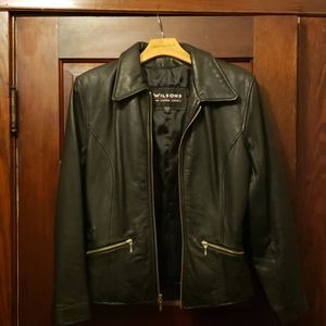 Wilson's Leather Heavy Black Leather Jacket
